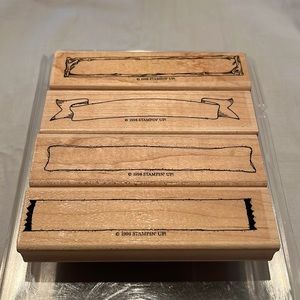 Stampin’ UP stamp set “More bitty banners”.